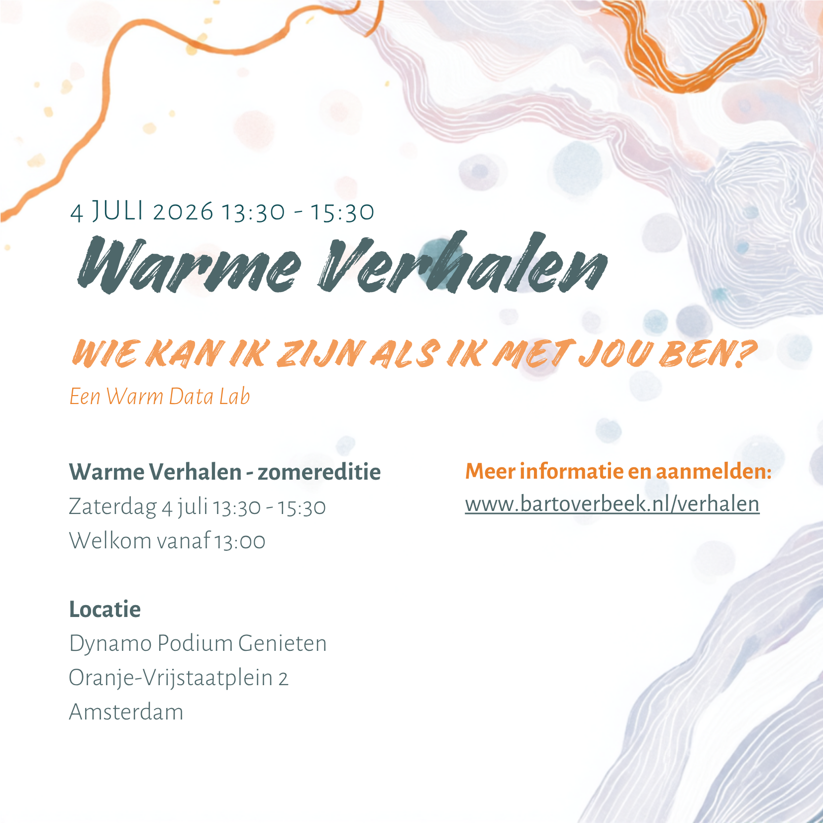 Banner Warm Data Lab 4 juli 2026 Amsterdam